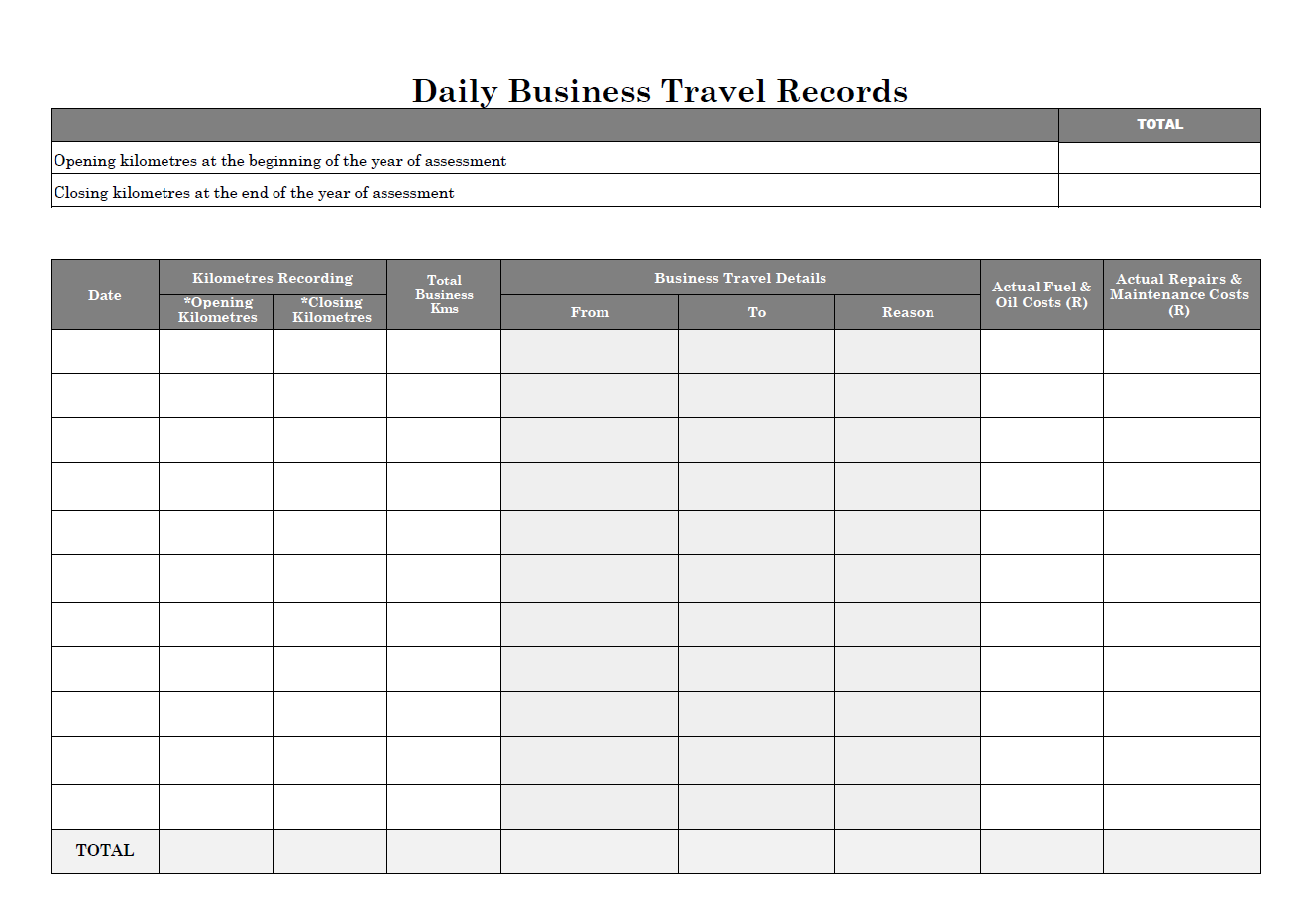 Business Travel Logbook (2027–2031 Tax Years) - Image 4